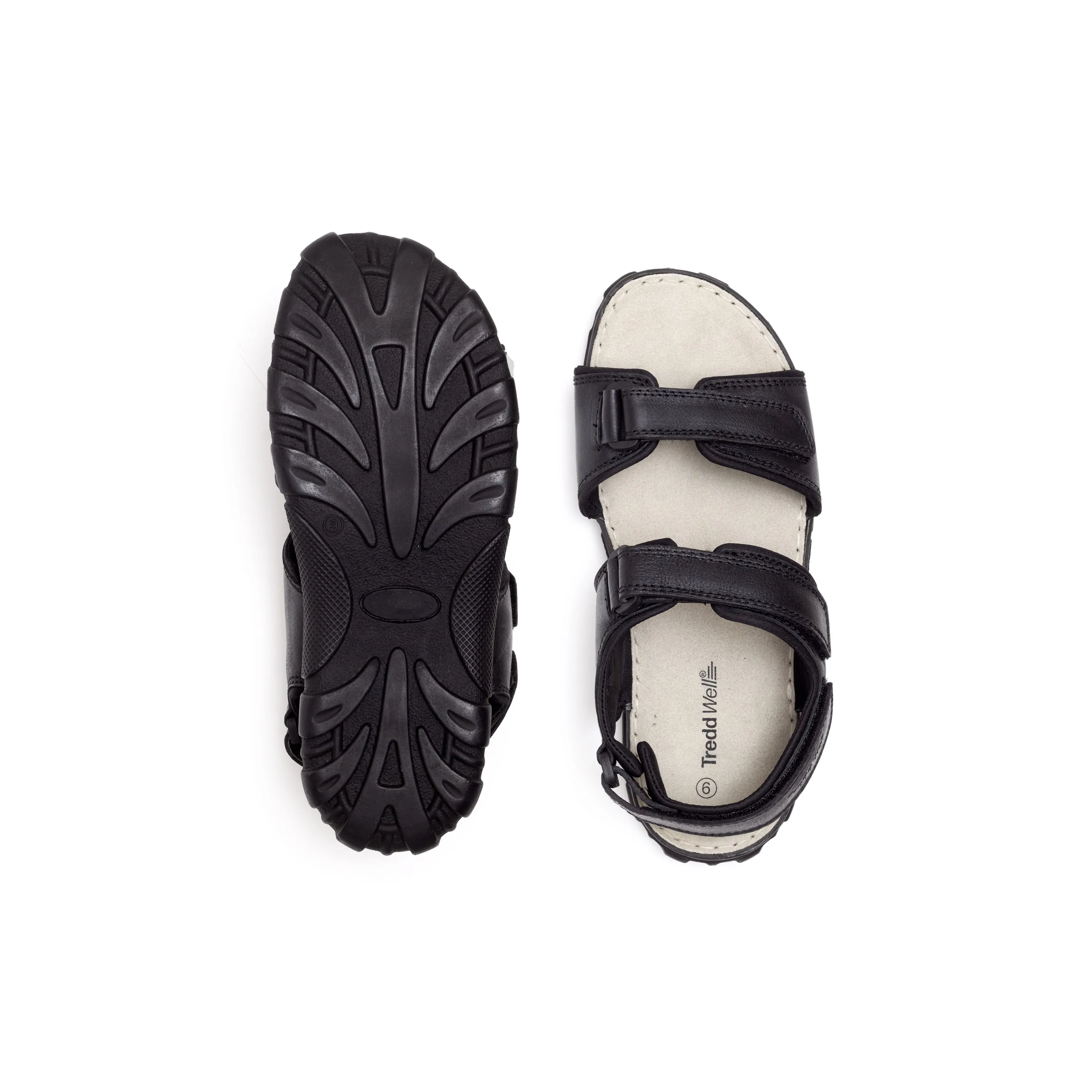 Womens Wide Fit James Leather Sandals by Tredd Well Fisherman Jelly Sandals