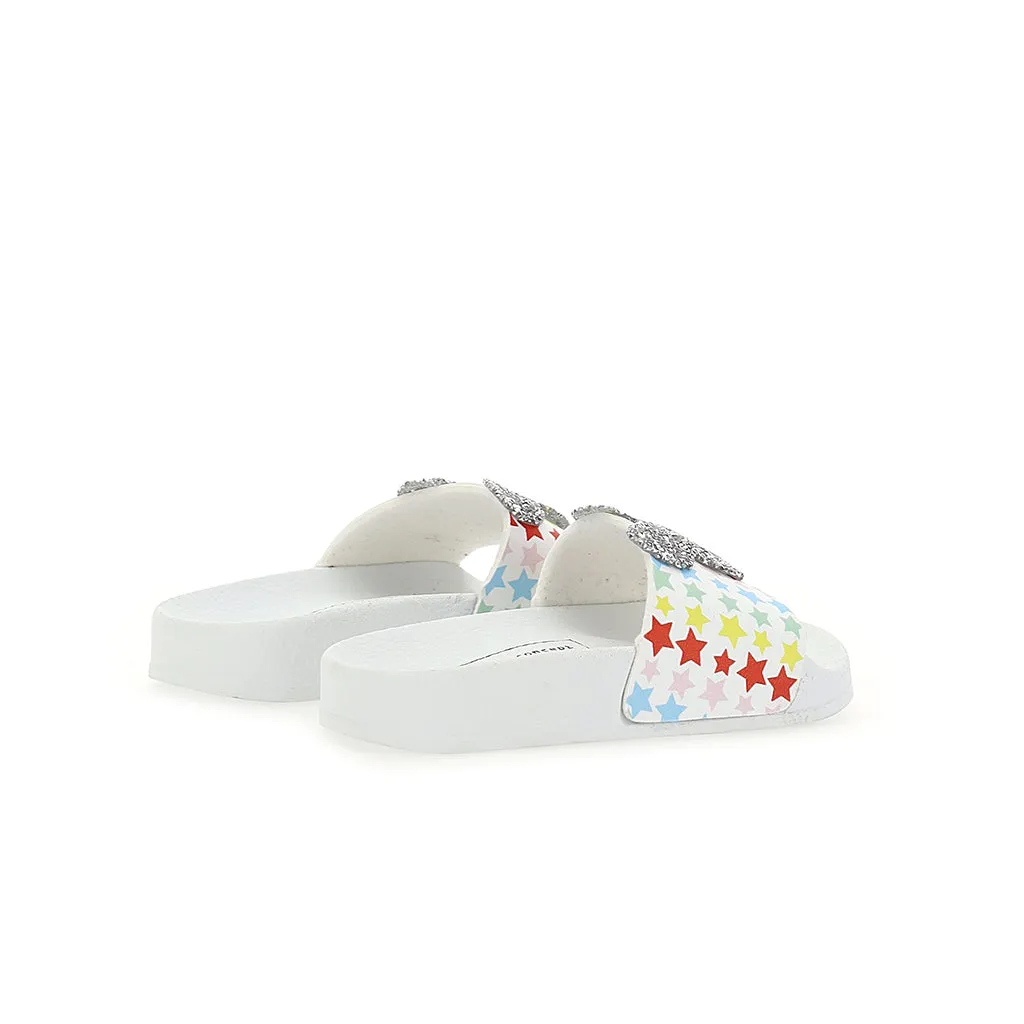 Air Force 1 07 Casual Shoes White Glitter Mickey Mouse Beach Slides