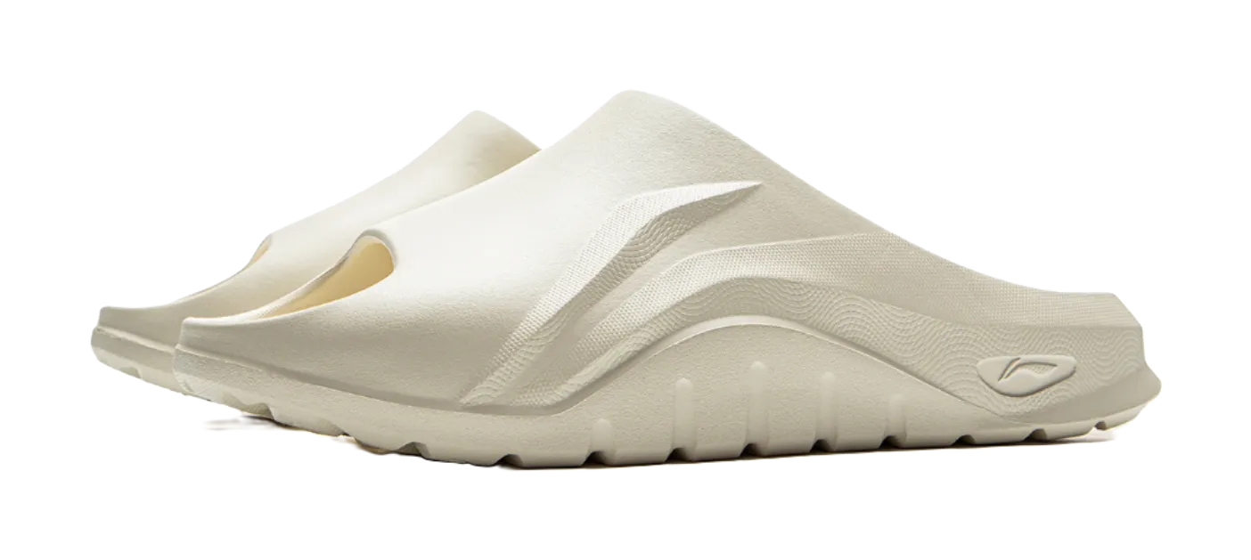 Very G Slippers YINGXIONGLIANMENGYONGCHIPAIDUI x LiNing Soft Clap Quiet Slip Resistant Abrasion Resistant Slide Slippers Unisex Ecru