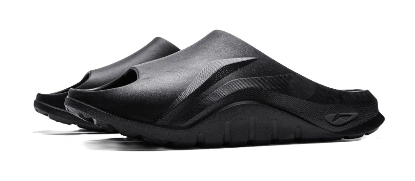 Size 5 Slippers YINGXIONGLIANMENGYONGCHIPAIDUI x LiNing Soft Clap Slip Resistant Abrasion Resistant Slide Slippers Unisex Black