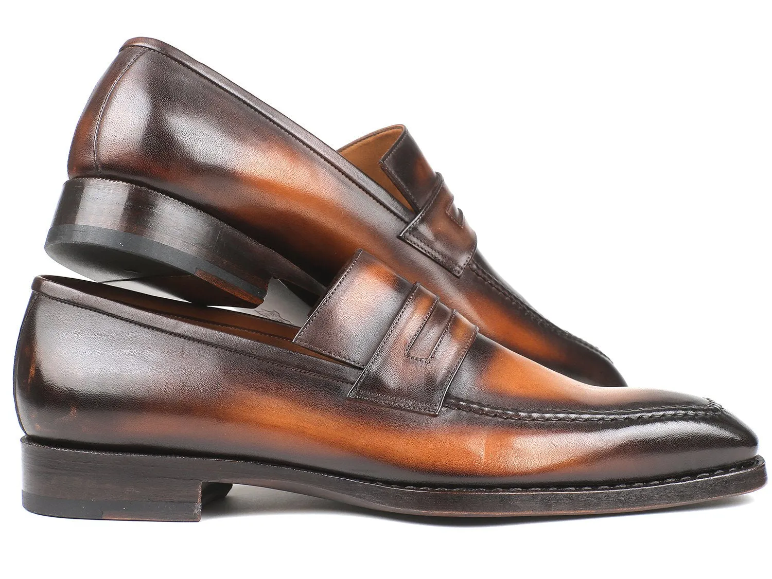 Penny Loafers Axis Jinx Paul Parkman Brown Burnished Goodyear Welted Loafers (ID#36LFBRW)