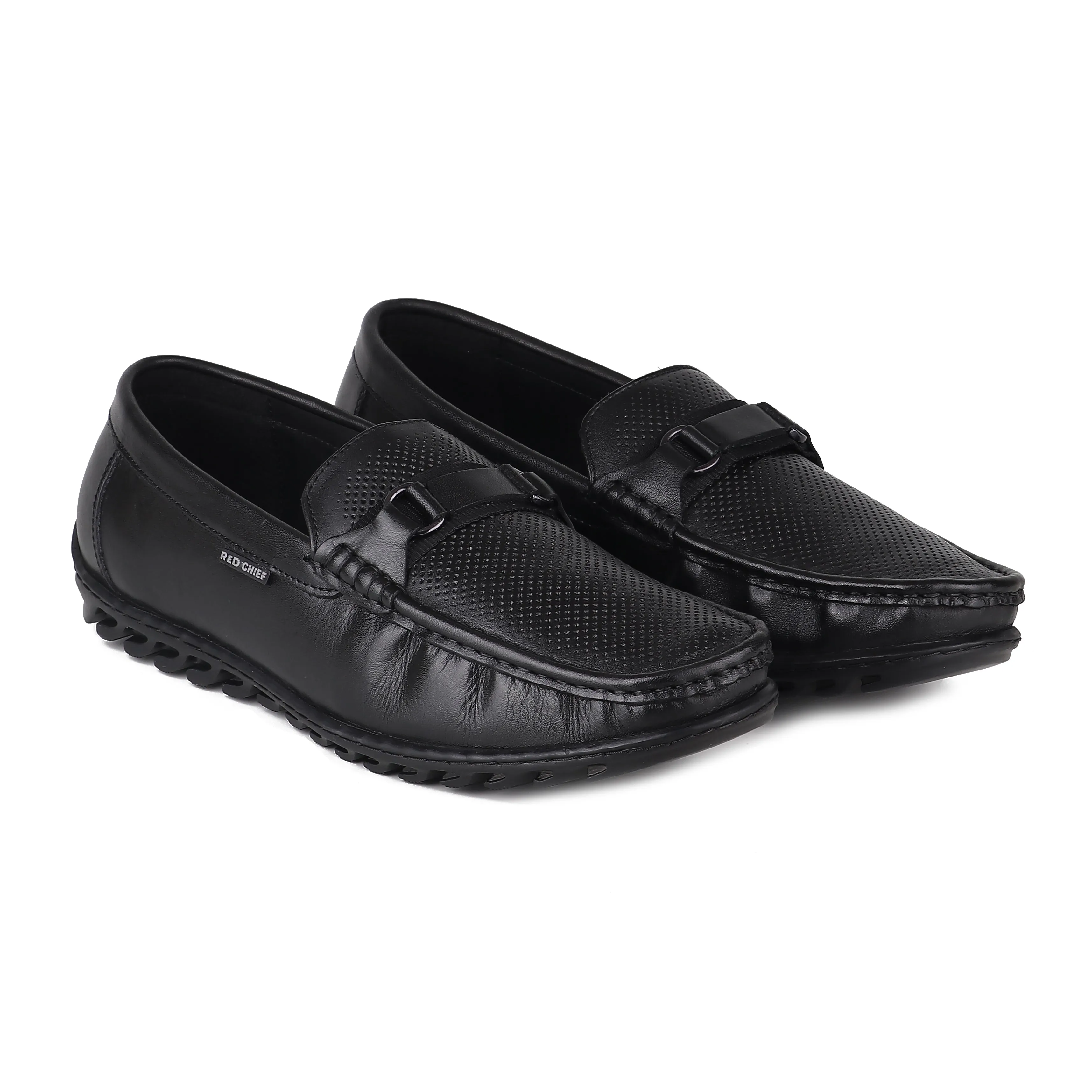 High Heels Loafers Red Chief Black Formal Shoes for Men RC3930 001