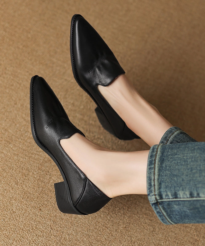 Horsebit Loafers With Suit Classy Chunky Loafer Shoes Brown Sheepskin Pointed Toe AP1011