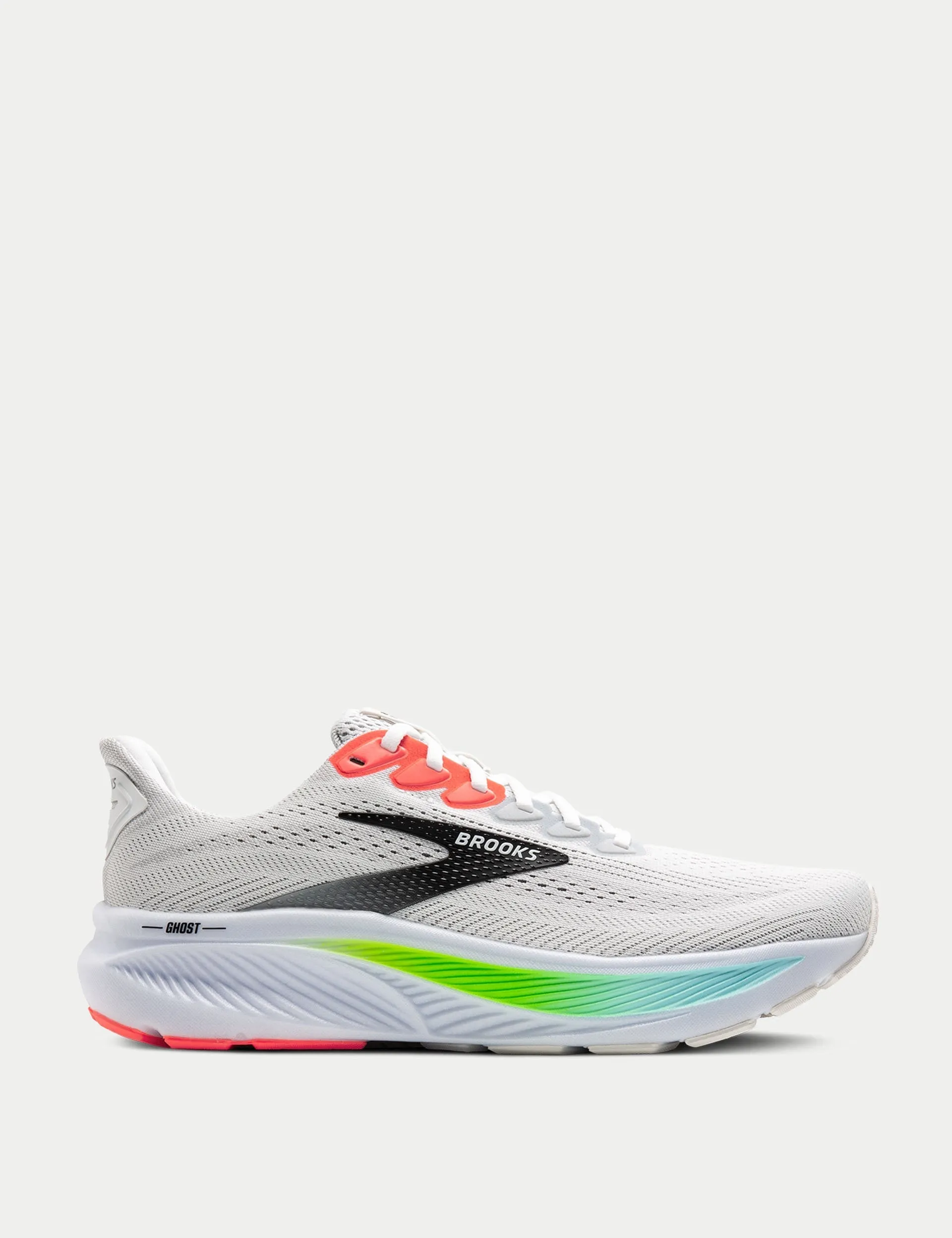 Ghost 17 - White/Pink Clay/Gecko 8mm Drop Running Shoes
