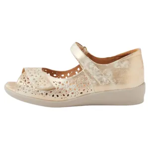 Summer Sandals 2025 Ziera Daffodil Smudge Metal Leather Sandal (Women's)