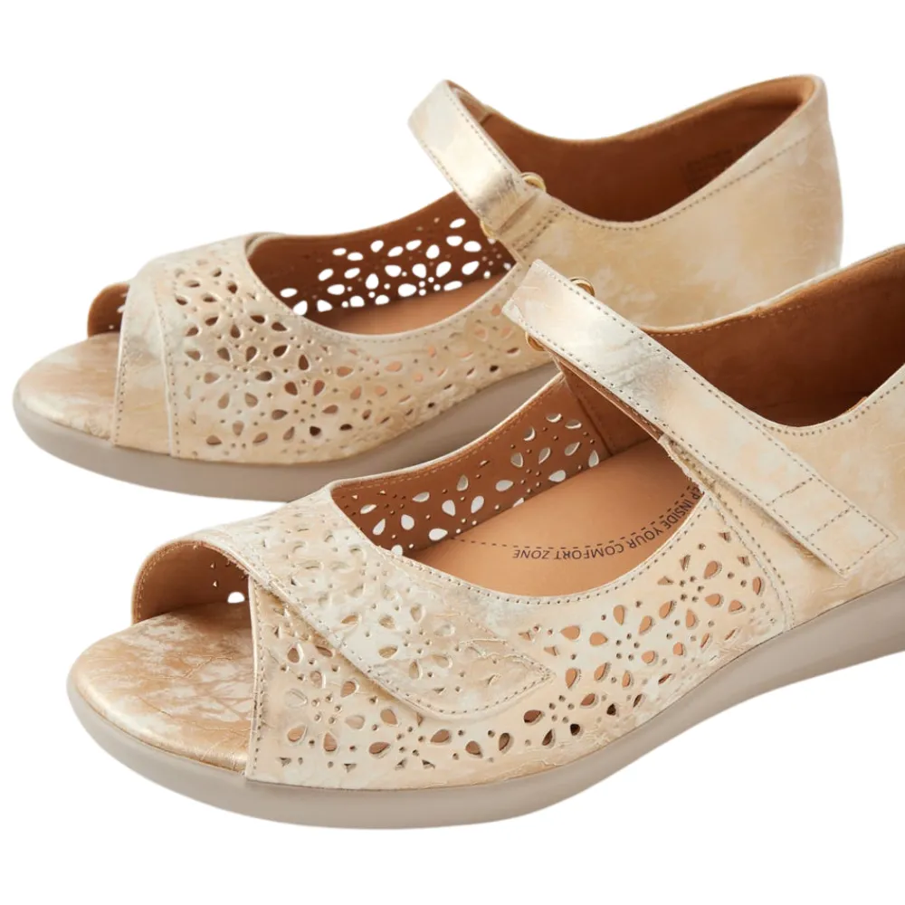 Ziera Daffodil Smudge Metal Leather Sandal (Women's) Under Armour Sandals