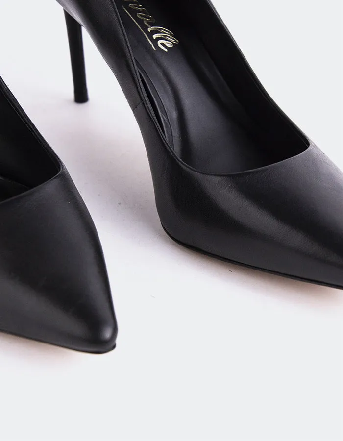 Suede Heeled Boots Knee Zinnia Black Leather