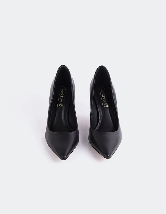 Chicken High Heels Zinnia Black Leather