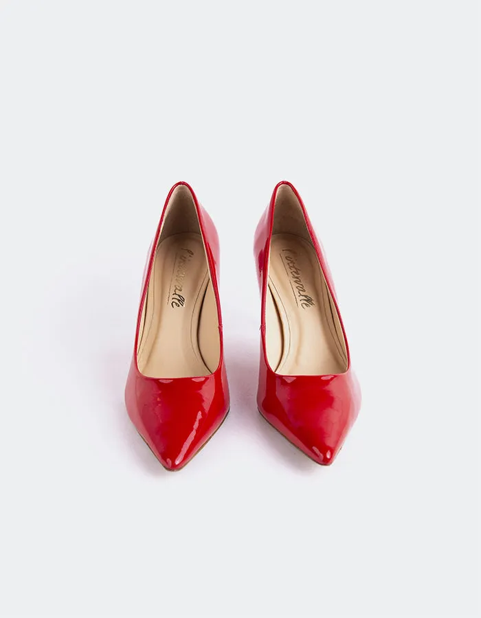 Knee High Boots Heeled Zinnia Red Patent